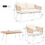 Ensemble de meubles de patio en corde 4 pièces K&K
