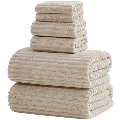 6-Piece Bath Towel Set (Beige)