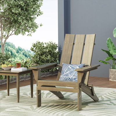 ZUMA Foldable Adirondack Chair, A Perfect Outdoor Relaxation Companion With Rustic Charm And Folding Convenience