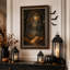 «Autumn Forest Path Under Full Moon with Glowing Halloween», art mural sur toile-1879138191