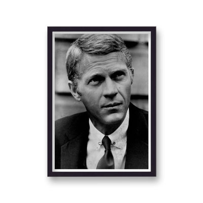 Steve Mcqueen Portrait Suit & Tie - Single Picture Frame Print