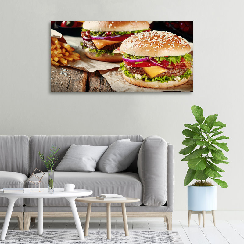 Hamburgers - Wrapped Canvas Print