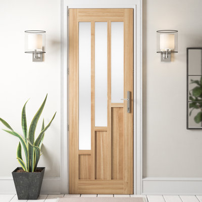 Coventry Glazed Unfinished Oak Internal Door