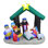 Ensemble de crèche de Noël gonflable illuminée de 6 pieds de hauteur avec trois rois moutons pour l'intérieur et l'extérieur