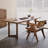 Brown Rectangular Solid Wood Dining Table-1733702290