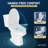 Rev 12 Inch 2-Pieces 1.28 GPF Siphon Round Ceramic Toilet In White Electric Bidet Seat With ADA Height Included