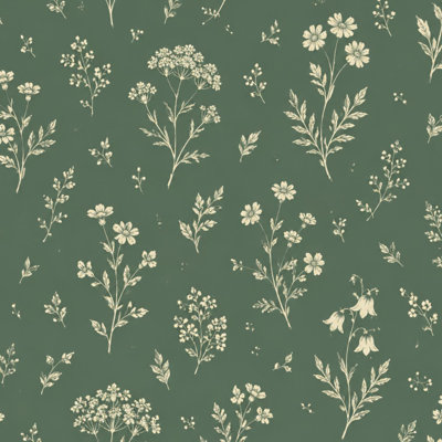 Papier peint autocollant à motif floral botanique rétro vert foncé auto-adhésif amovible pour armoires de cuisine de chambre à coucher 24 po x 118 po