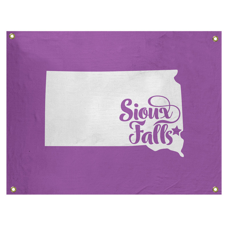 Tapisserie murale sioux chute south dakota, H 26 po x l 36 po, Violet