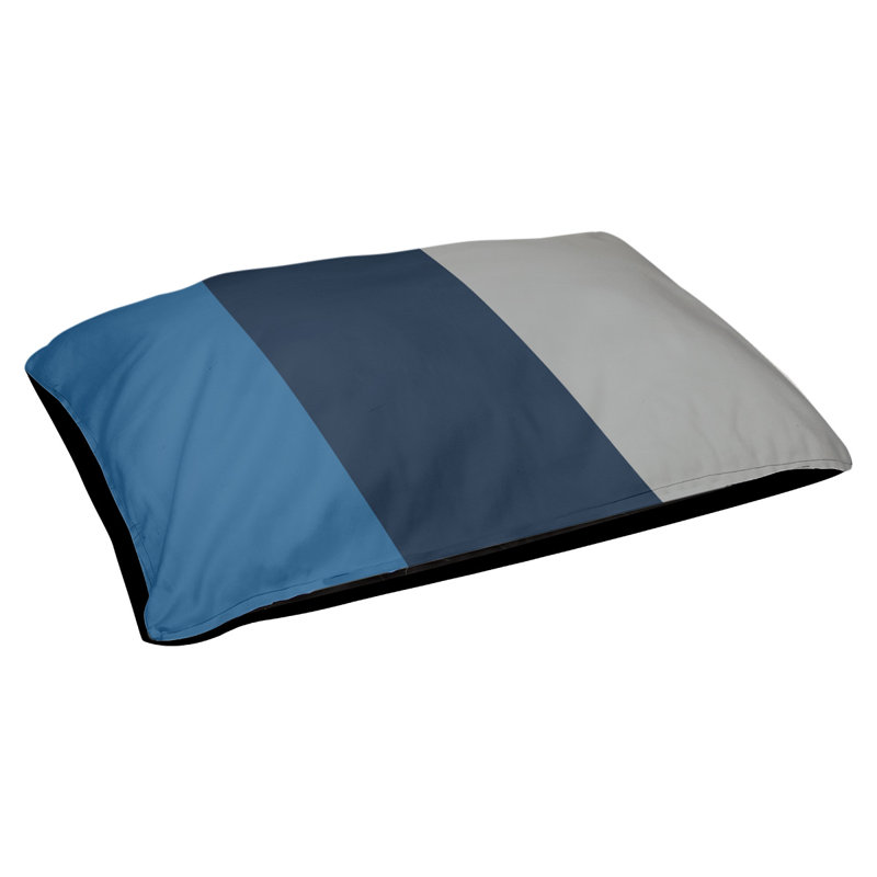 Coussin Golden State, Très grand (l 50 po x P 40 po x H 17 po), Bleu lac / bleu nuit / gris clair de lune