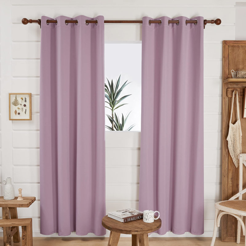 Makua Room Darkening Curtain Pair, 52" W x 84" L, Turquoise