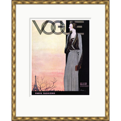 Vogue Cover, Paris Fashions, Georges Lepape, October 13, 1930 Print by Georges Lepape