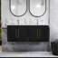 Meuble-lavabo flottant mural 24 po avec lavabo et rangement en céramique