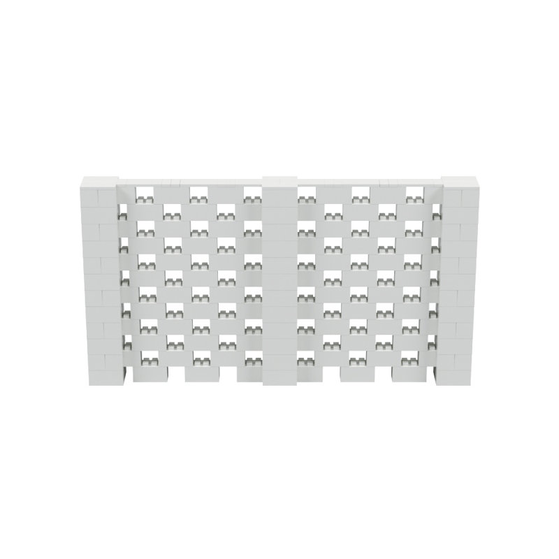 Ensemble mural Everblock, Gris clair, H 72 po x l 132 po x P 12 po