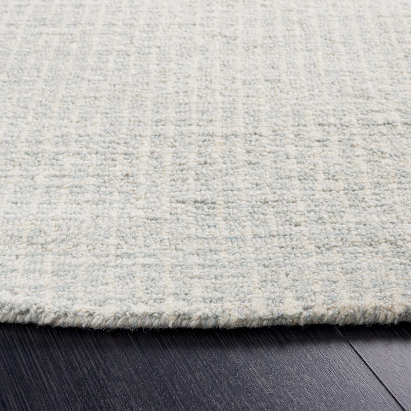 Abstract Hand Tufted Wool Rug, Round 6'