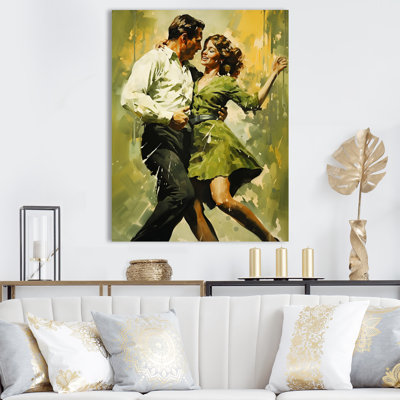 Danse dansante des années 60 sur toile