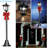42" Solar Lamp Post Lights Outdoor With Red Ribbon Decor, Ip65 Waterproof Dusk To Dawn, 120lm Solar-powered Pole Light Easy Install For Garden/driveway/patio/yard, 8-12h Runtime (2 Pack)
