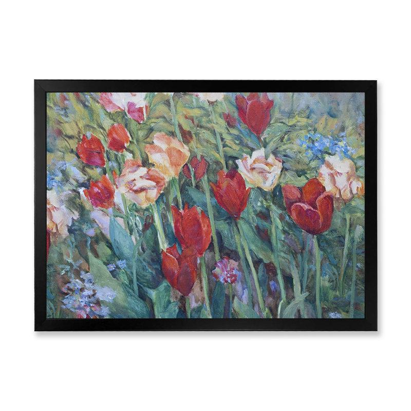 Blossoming Poppies In The Fields " Blossoming Poppies In The Fields ", Black Picture Framed, 8" H x 12" W x 1" D