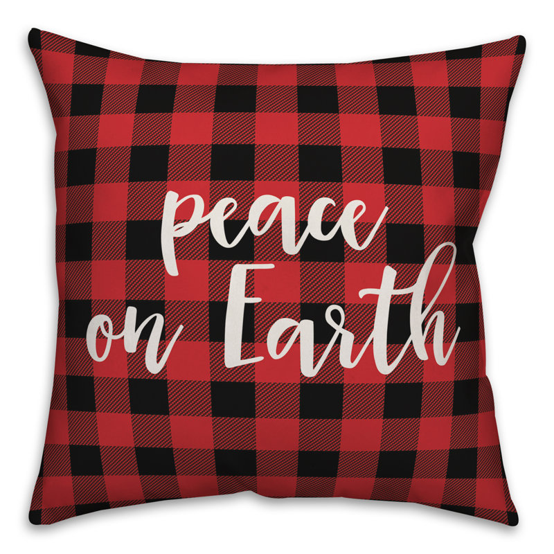 Plaid Reversible Throw Pillow, Throw Pillow