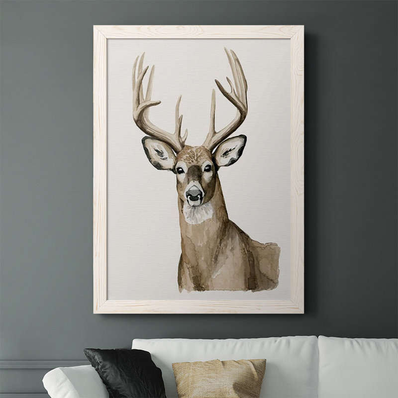 Colchique Handsome Whitetail I - reproduction de photo sur cadre simple, Cadre blanc, H 43,5 po x l 31,5 po x P 1 po
