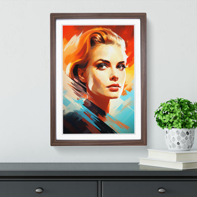Grace Kelly Futurism - Framed Print