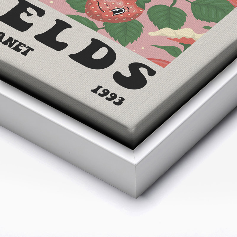 Strawberry Fields, Canvas, 24"H x 32"W, White Framed