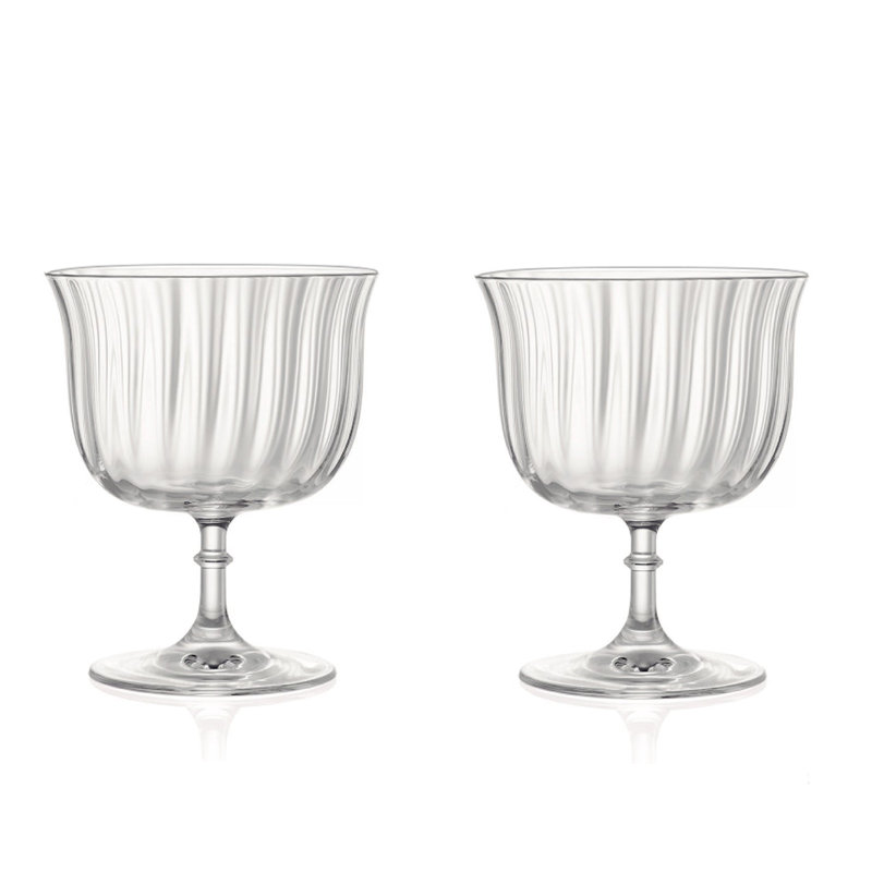 Verres à martini côtelés Romes Orient Dessert / Paloma - (Lotus)