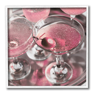 PinkSparkleMartinisGicleeArtbyLil'Rue