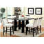 Ensemble de 2 chaises en simili cuir noir et blanc