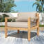 Fauteuil de patio extérieur en bois d'acacia