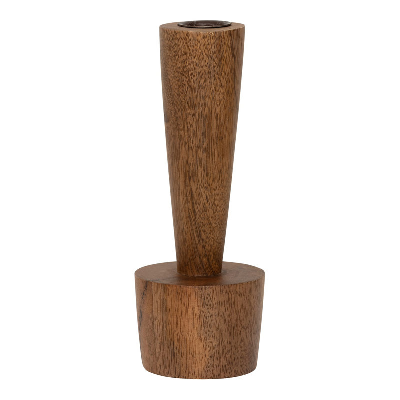 7.8'' H Wood Tabletop Candlestick