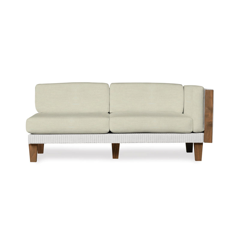 Catalina Outdoor 2 - Seat Loveseat, White, Demo Oatmeal