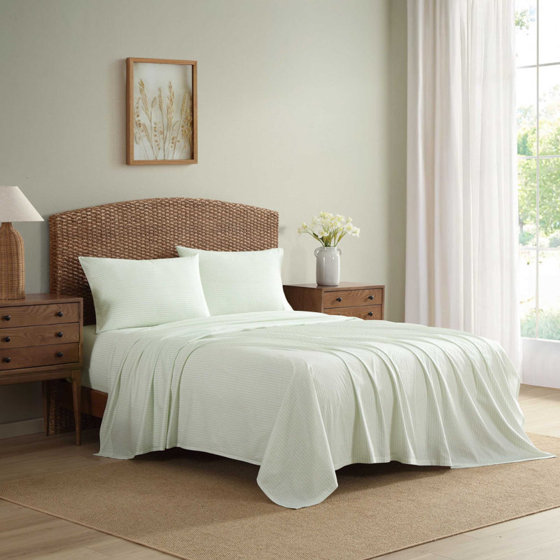 Ensemble de draps en percale de coton Percale Novelty Laura Ashley, Ensemble de draps pour lit simple avec 2 taies d'o