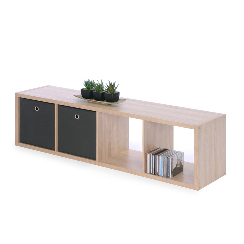 Delong 141cm H x 39cm W Wood Standard Bookcase, Sonoma oak
