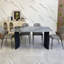 Table de salle à manger rectangulaire moderne en marbre-286118682