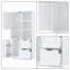 Grande armoire de rangement de salle de bain autoportante avec portes, rangement ouvert et 2 tiroirs, tablettes réglables, anti-basculement, blanc