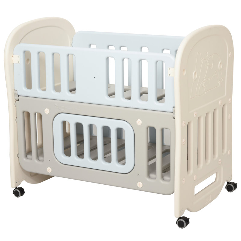 Lit de bébé convertible avec rangement Farnham, Bleu