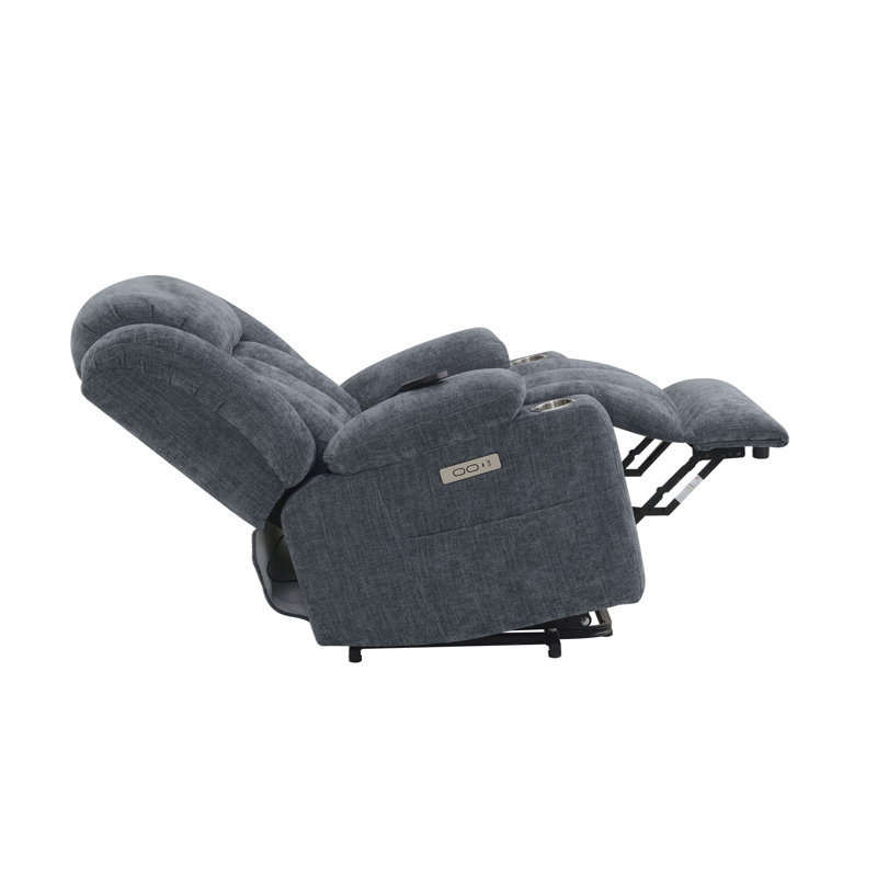 Chenille Power Motion Recliner With Lift, Heating & Massage Function