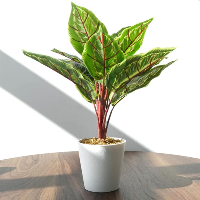 Artificial Potted Foliage Plants 38cm Faux Ficus Plant in Pot Liner