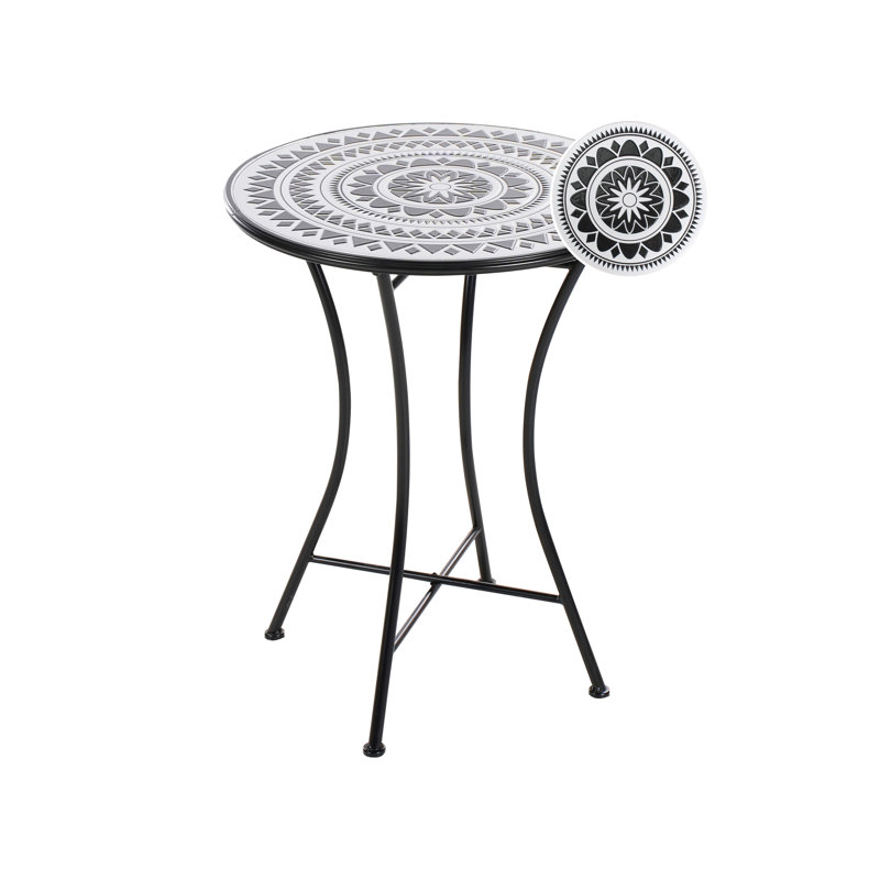 Kunkle Round Metal Outdoor Bistro Table , 60cm W 60cm D