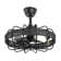 18" Rattan Caged Ceiling Fan with Light Kit and Remote