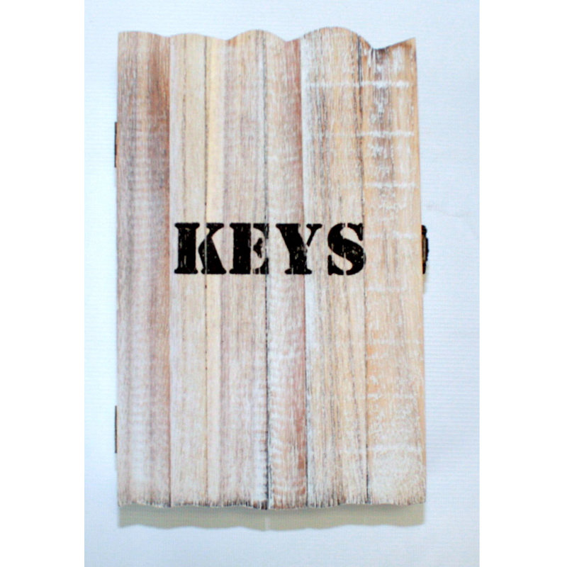 Solid Wood Wall Organizer with Key Hooks
