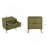 Dumbo 20" Fluted Nightstand in Olive Green (2-Drawer)-743477037