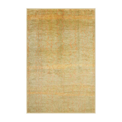 Tapis jaune/gris contemporain