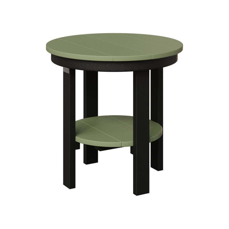 Table de salle à manger ronde Berlin Gardens, 21" H x 21.5" W x 21.5" D, Noir, Sauge