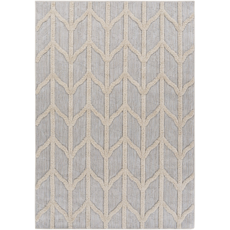 Geometric Indoor / Outdoor Rug, Rectangle 5'3" x 7'