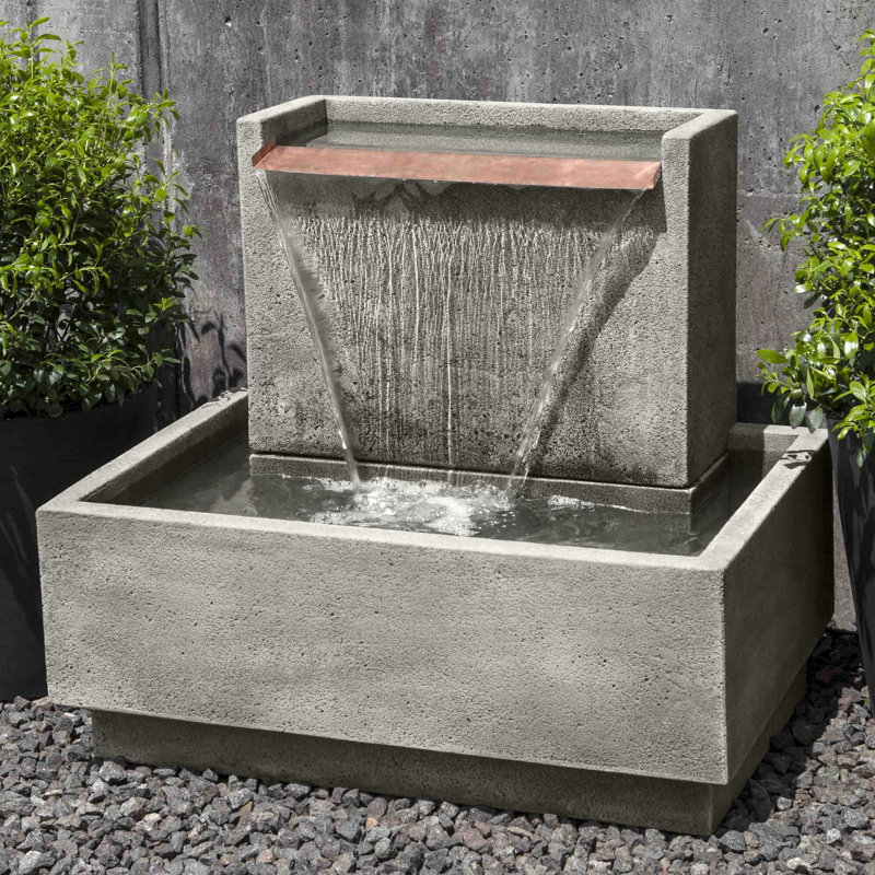 Concrete Stone Waterfall Fountain, Natural