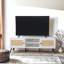 Meuble télé blanc moderne 58 po avec rangement pour téléviseurs de 60 po ou moins