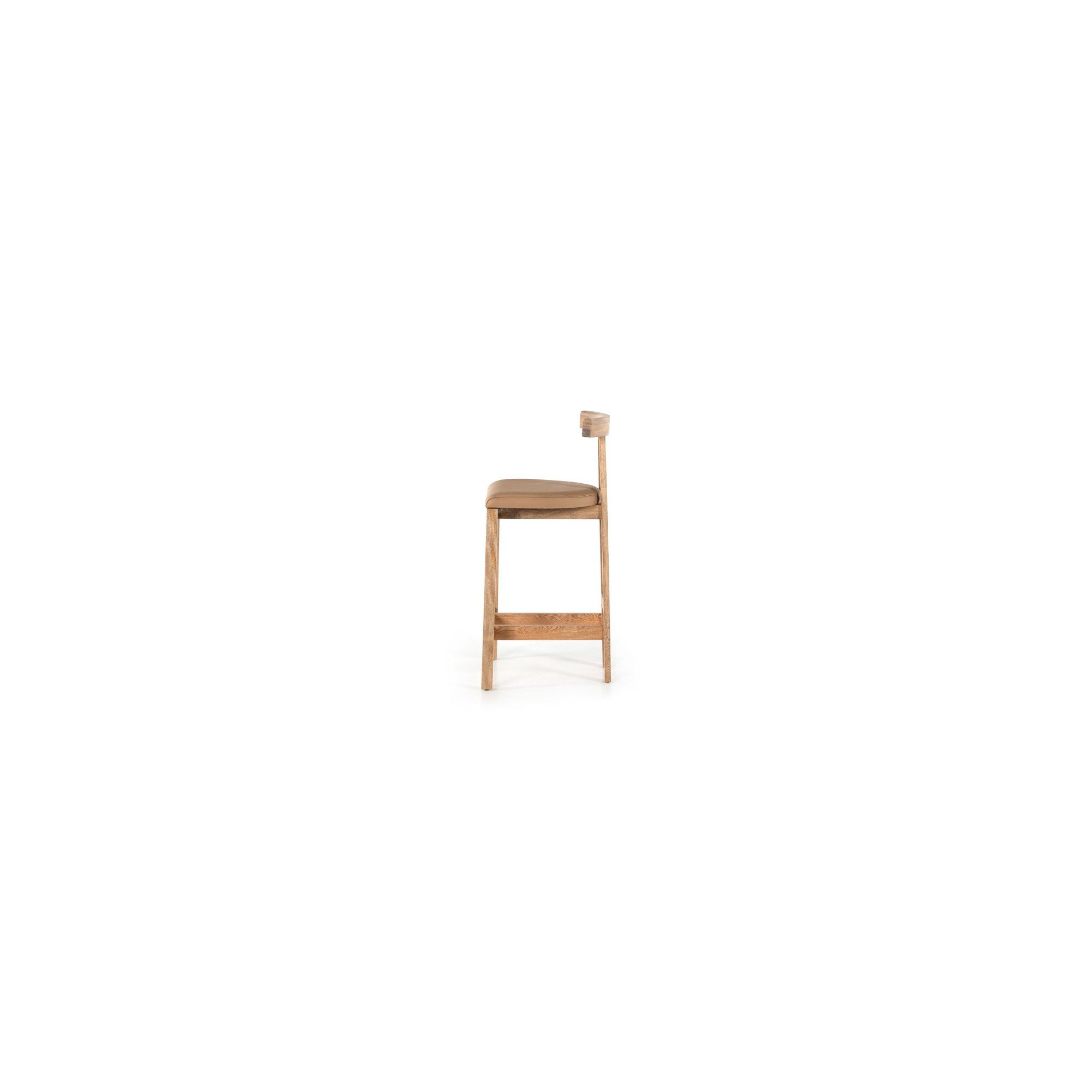 Seville Leather Bar & Counter Stool, Counter Stool (36.50” Seat Height), Natural