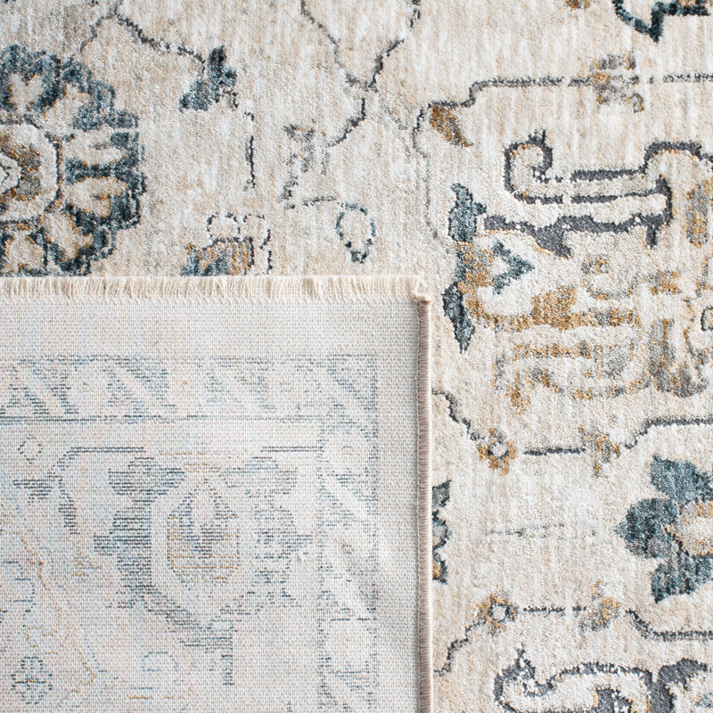 Tapis ivoire / beige clair Dream 727, Rond 6 pi 7 po