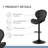 Modern Adjustable Swivel Barstools, Set of 2-1511556228